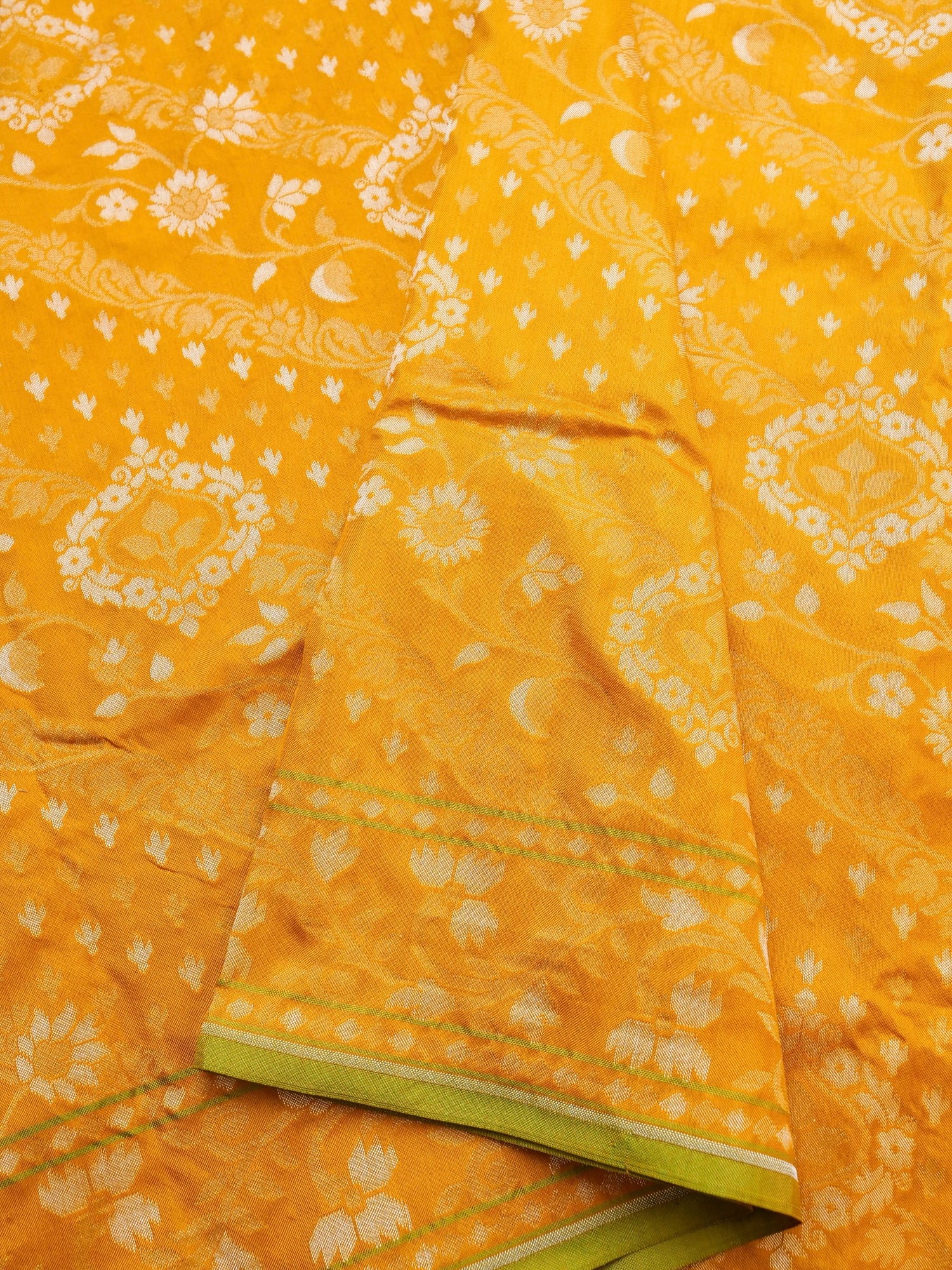 Banarasi Cotton Handloom Jamdani Ektara Saree - Khinkhwab