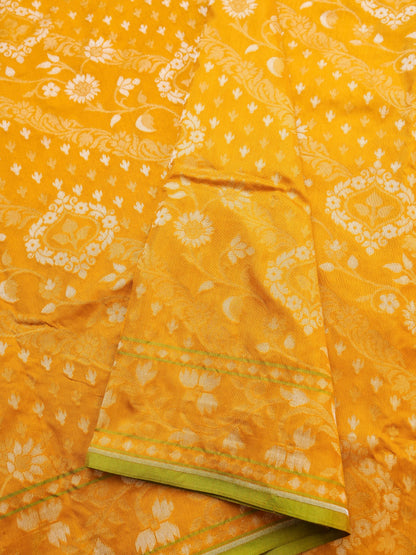 Banarasi Cotton Handloom Jamdani Ektara Saree - Khinkhwab