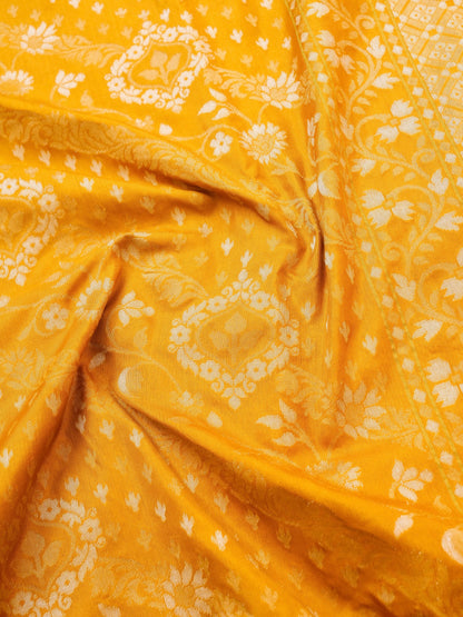 Banarasi Cotton Handloom Jamdani Ektara Saree - Khinkhwab