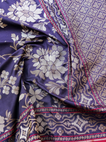 Banarasi Cotton Handloom Jamdani Ektara Saree - Khinkhwab