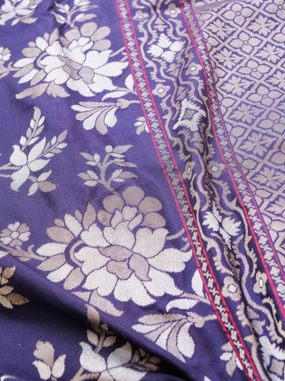 Banarasi Cotton Handloom Jamdani Ektara Saree - Khinkhwab