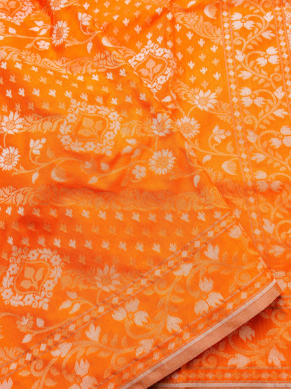 Banarasi Cotton Handloom Jamdani Ektara Saree - Khinkhwab