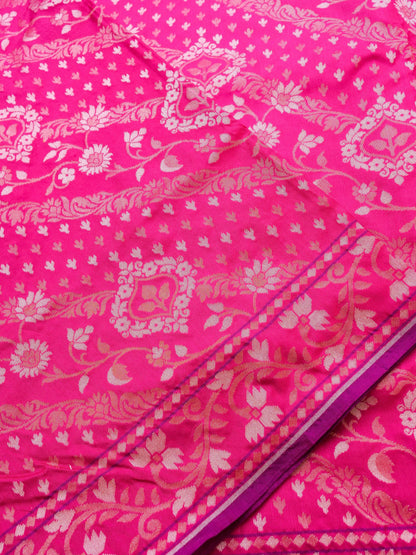 Banarasi Cotton Handloom Jamdani Ektara Saree - Khinkhwab