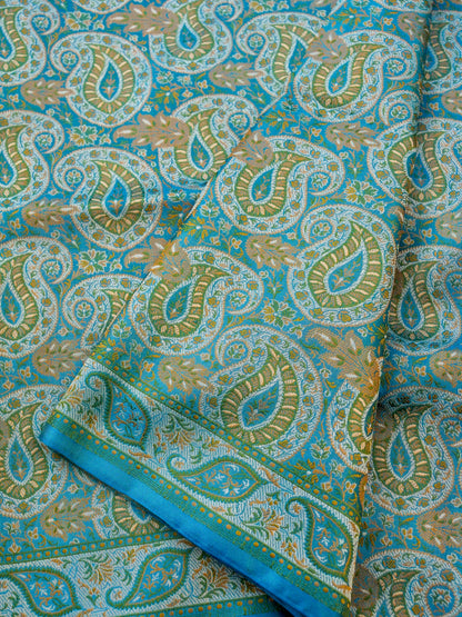 Handloom Banarasi Silk Resham Tanchoi Saree - Khinkhwab