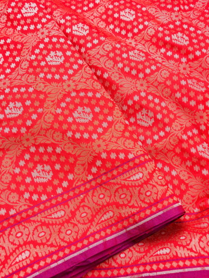 Banarasi Cotton Handloom Jamdani Ektara Saree - Khinkhwab