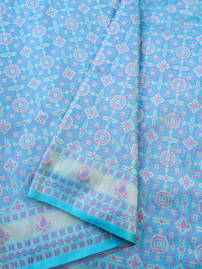 Handloom Banarasi Silk Sateen Tanchoi Saree with Resham - Khinkhwab