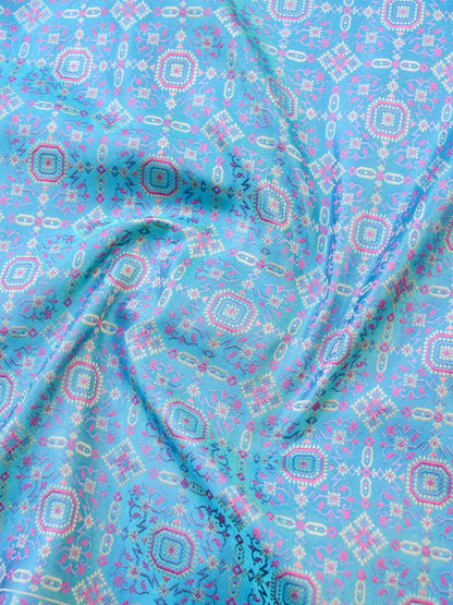 Handloom Banarasi Silk Sateen Tanchoi Saree with Resham - Khinkhwab