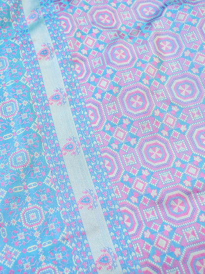 Handloom Banarasi Silk Sateen Tanchoi Saree with Resham - Khinkhwab