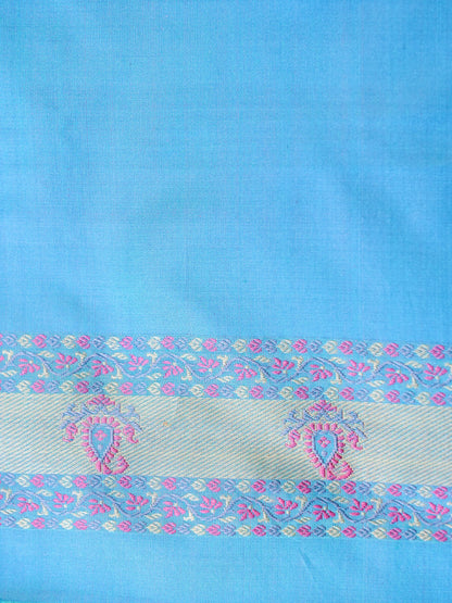Handloom Banarasi Silk Sateen Tanchoi Saree with Resham - Khinkhwab