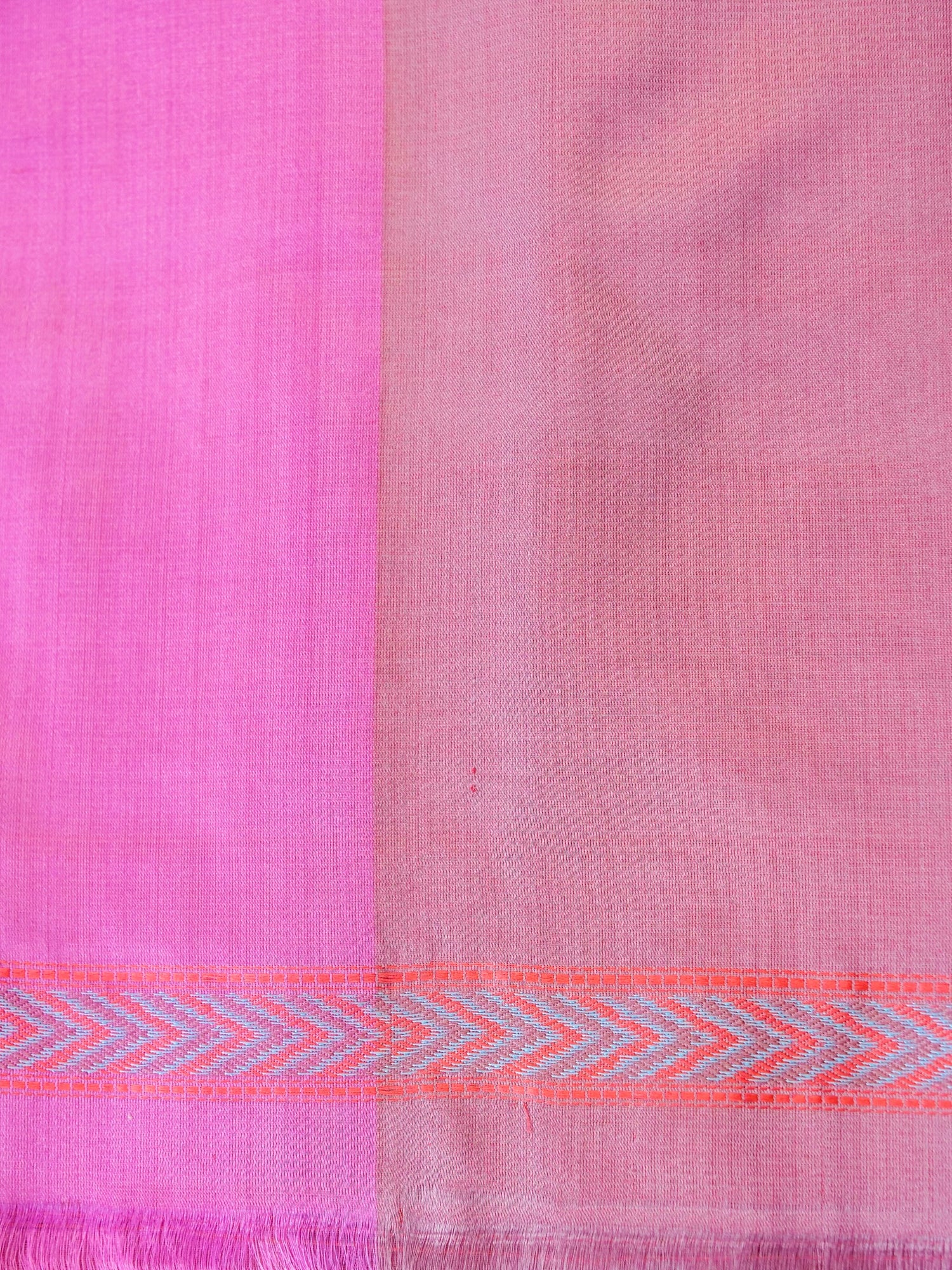 Handloom Banarasi Silk Sateen Tanchoi Saree with Skirt Border - Khinkhwab