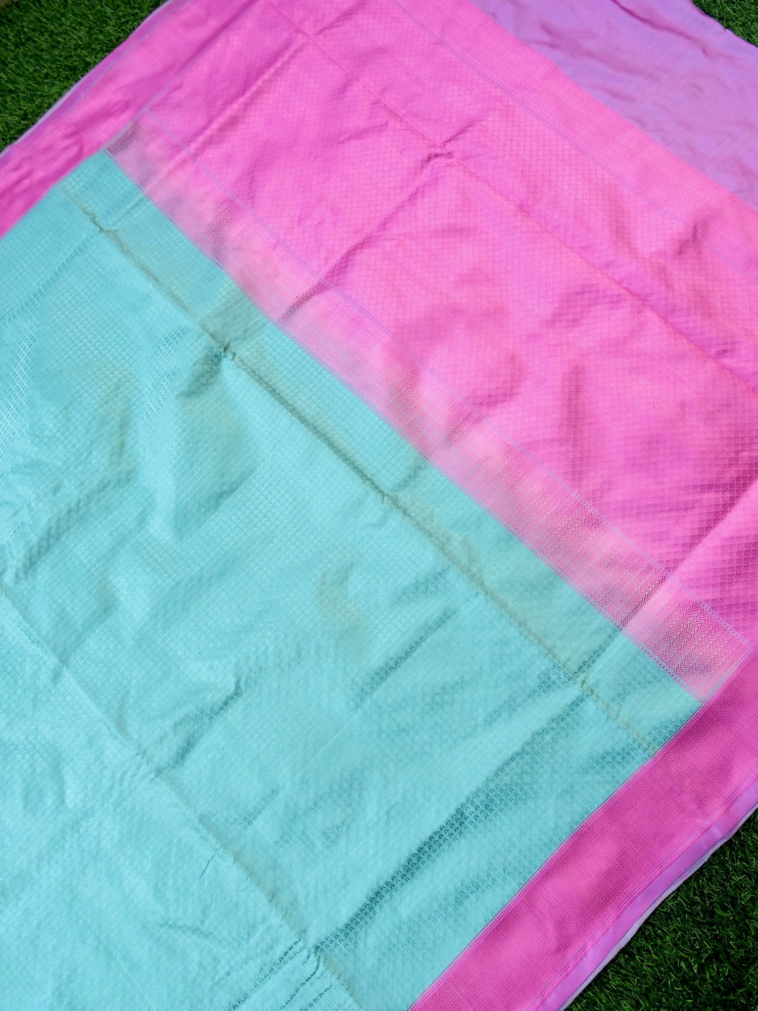 Handloom Banarasi Silk Sateen Tanchoi Saree with Resham - Khinkhwab