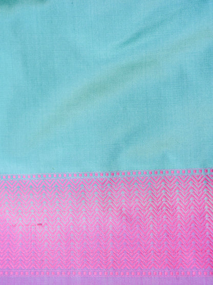Handloom Banarasi Silk Sateen Tanchoi Saree with Resham - Khinkhwab