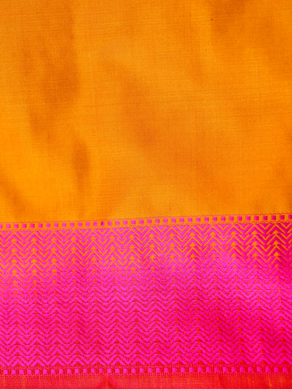 Handloom Banarasi Silk Sateen Tanchoi Saree with Resham - Khinkhwab