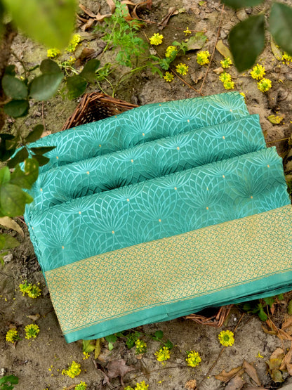 Handloom Banarasi Silk Sateen Tanchoi Saree - Khinkhwab