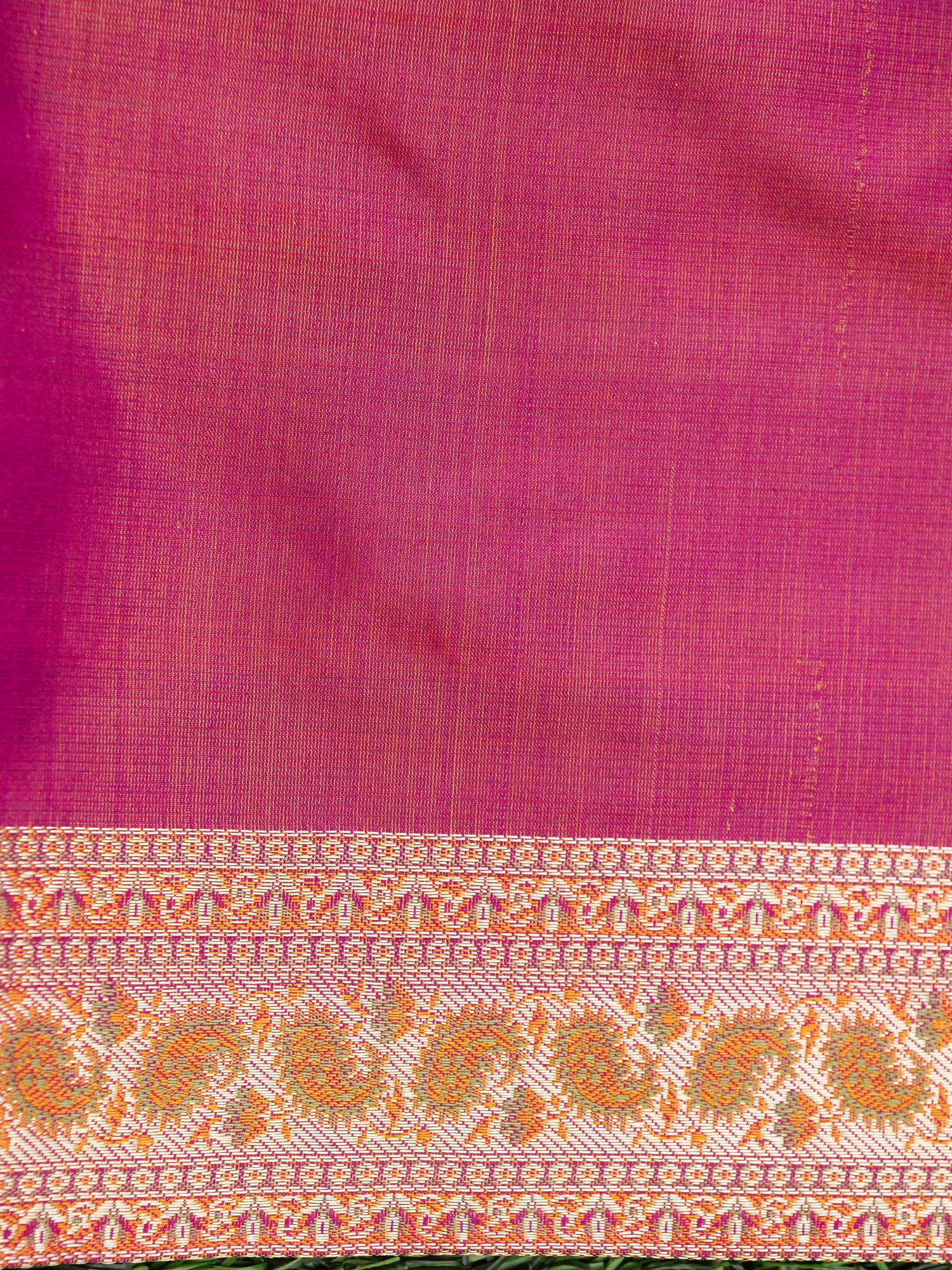 Handloom Banarasi Silk Sateen Tanchoi Saree with Resham - Khinkhwab