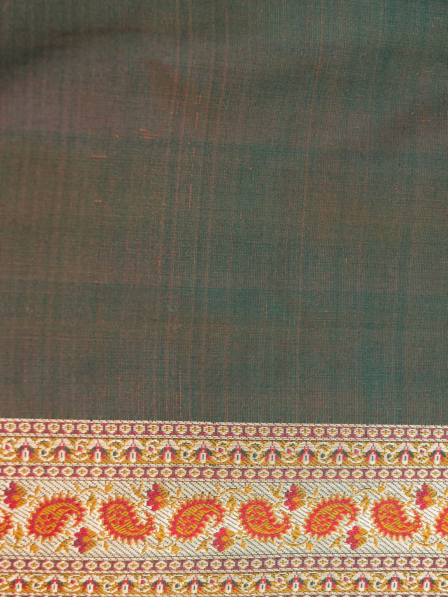 Handloom Banarasi Silk Sateen Tanchoi Saree with Resham - Khinkhwab