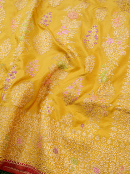 Handloom Banarasi Pure Katan Silk Kadwa Saree - Khinkhwab