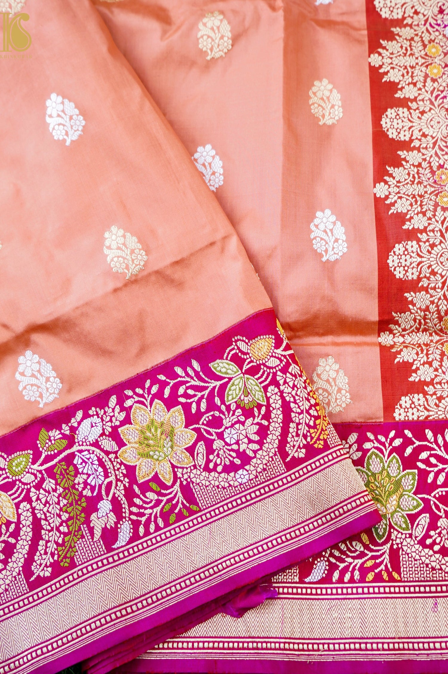 Handloom Banarasi Pure Katan Silk Kadwa Saree