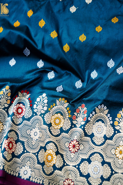 Handloom Banarasi Pure Katan Silk Kadwa Saree
