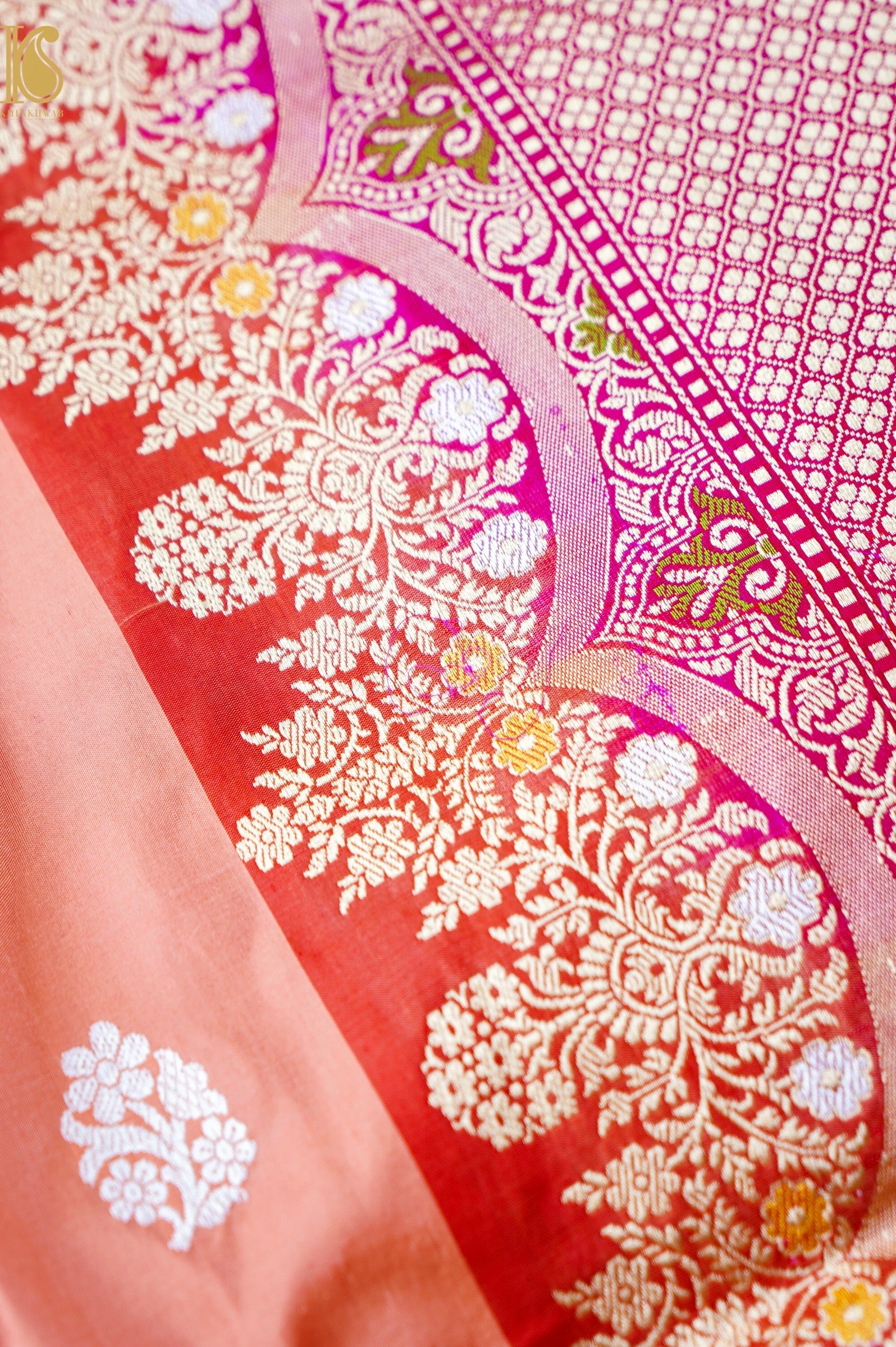 Handloom Banarasi Pure Katan Silk Kadwa Saree