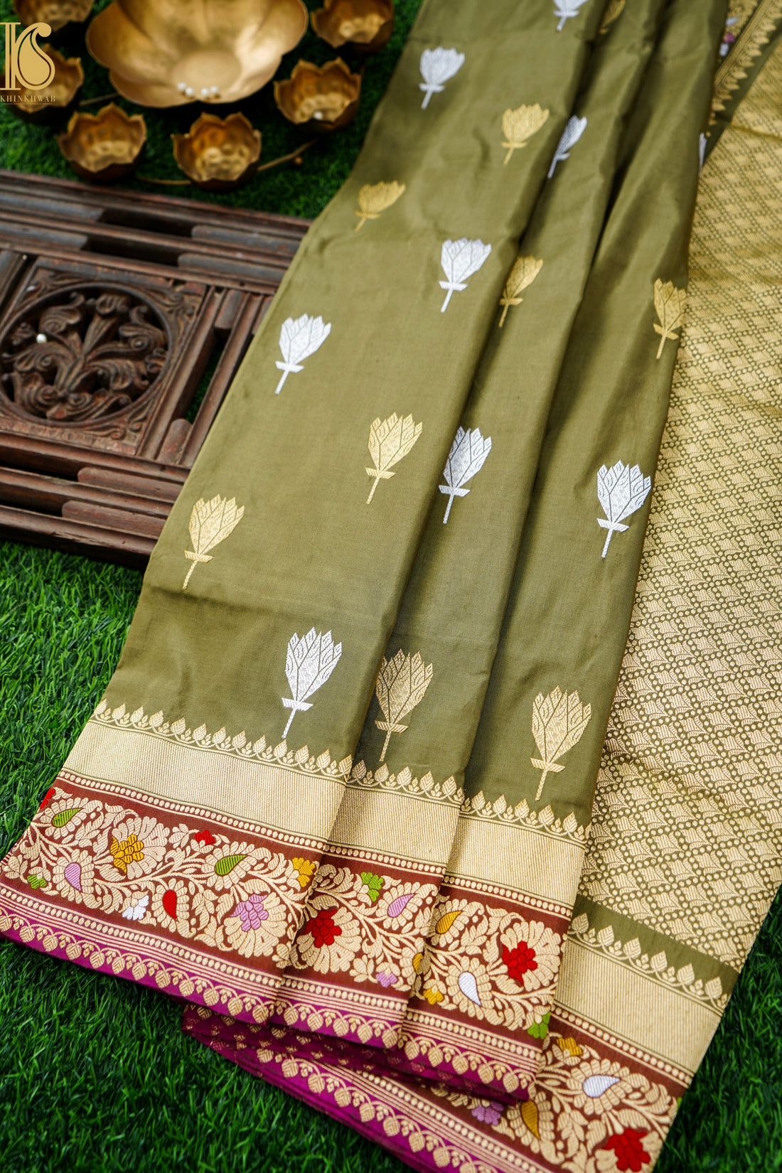 Handloom Banarasi Pure Katan Silk Kadwa Saree