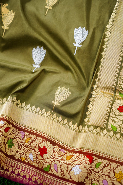 Handloom Banarasi Pure Katan Silk Kadwa Saree