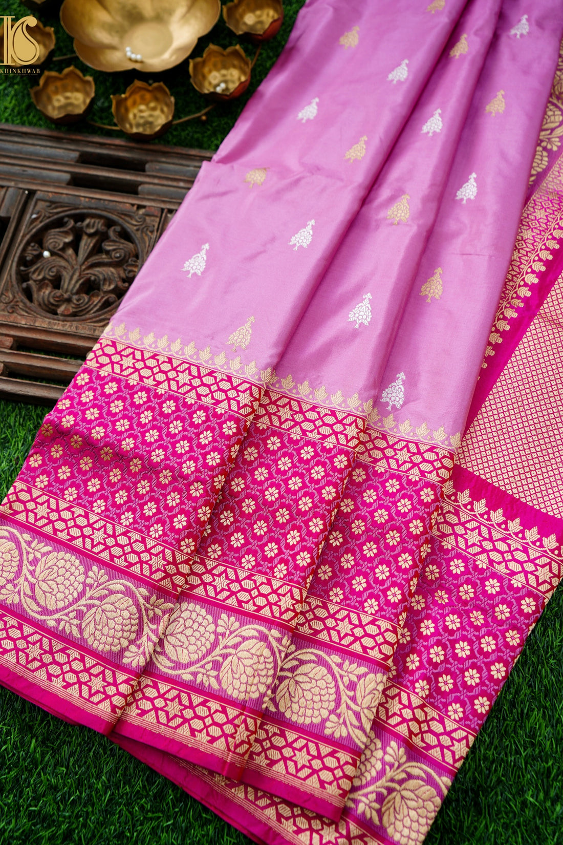 Handloom Banarasi Pure Katan Silk Kadwa Saree