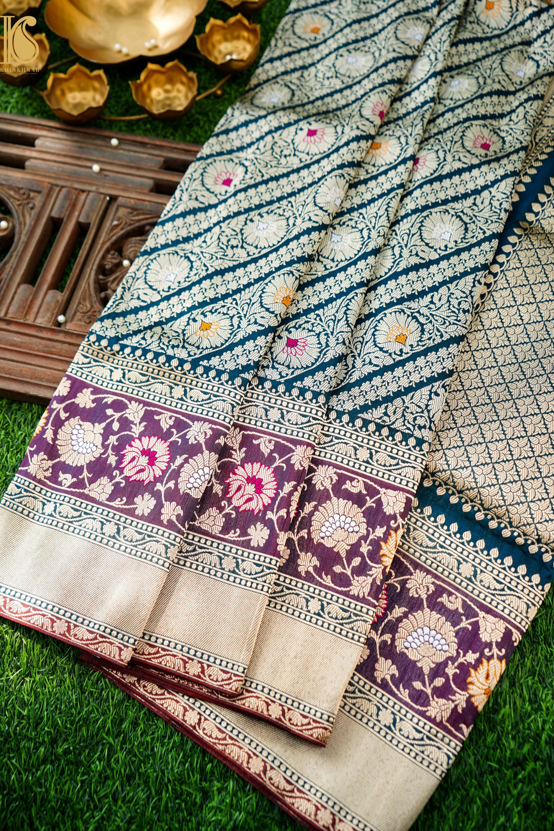 Handloom Banarasi Silk Meena Brocade Saree