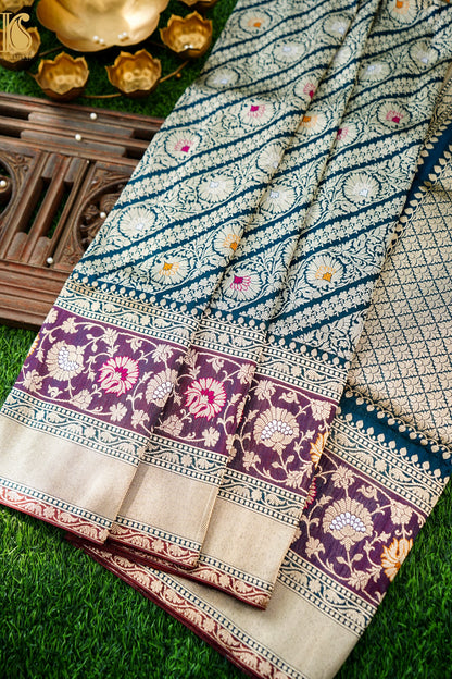 Handloom Banarasi Silk Meena Brocade Saree