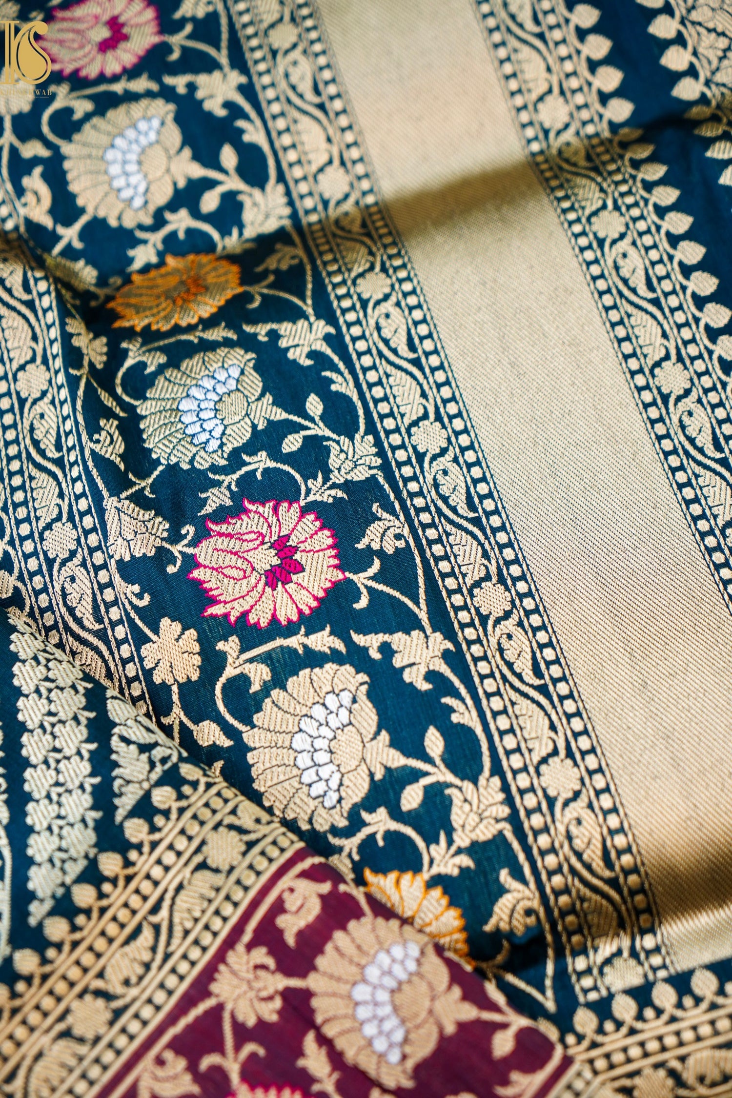 Handloom Banarasi Silk Meena Brocade Saree