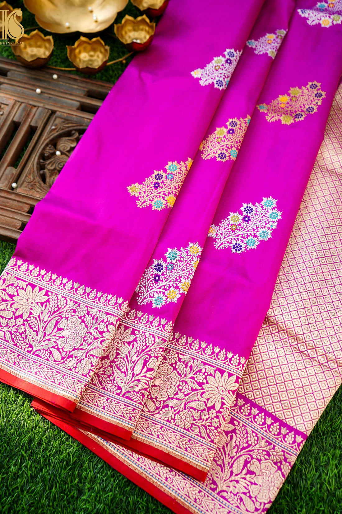 Handloom Banarasi Pure Katan Silk Kadwa Saree