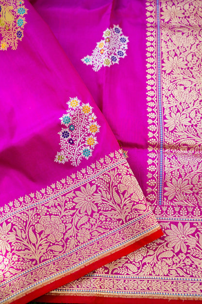 Handloom Banarasi Pure Katan Silk Kadwa Saree