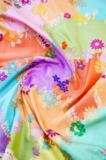 Handloom Banarasi Pure Katan Silk Dum Rangkat Kadwa Saree
