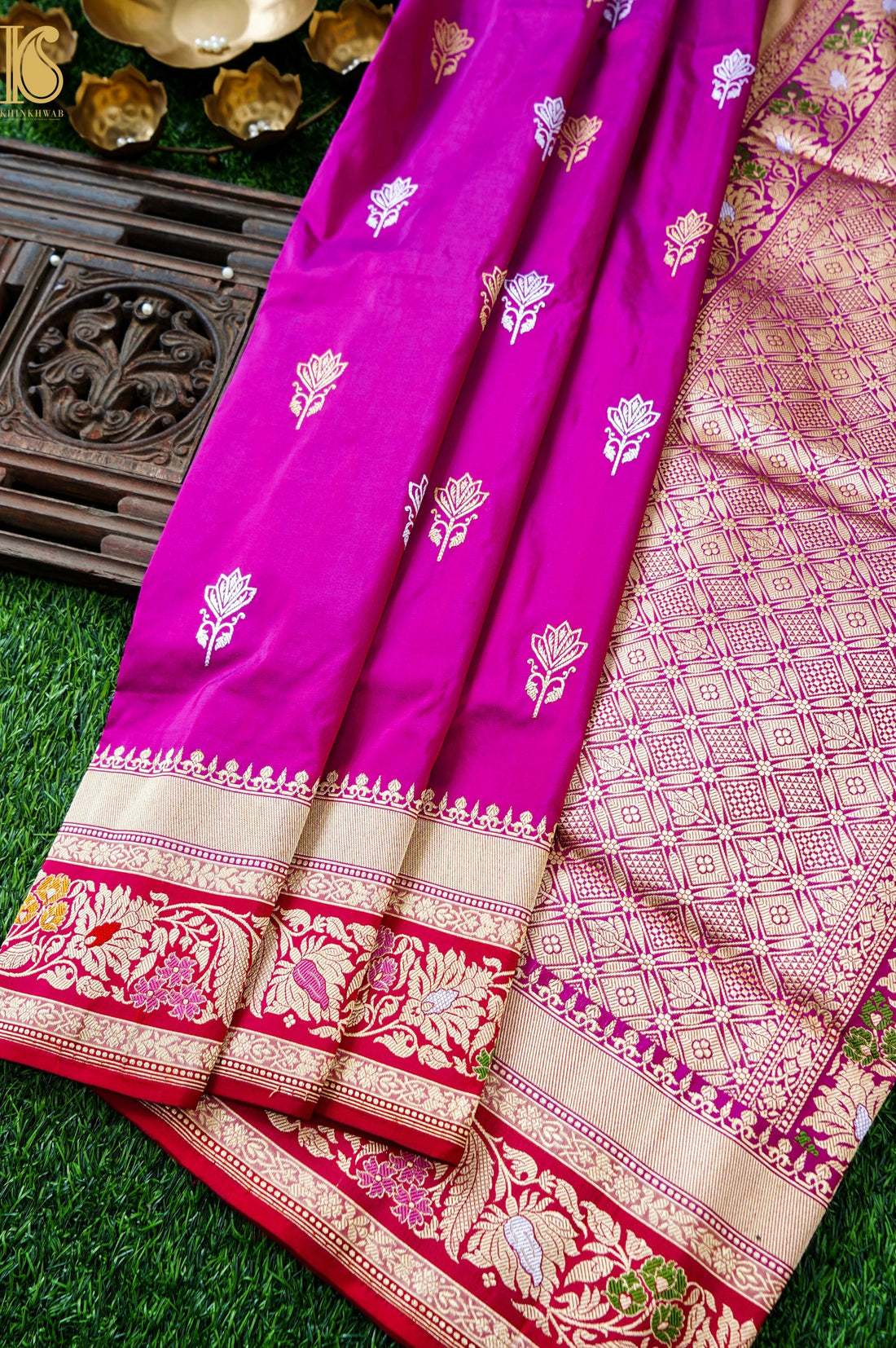 Handloom Banarasi Pure Katan Silk Kadwa Saree