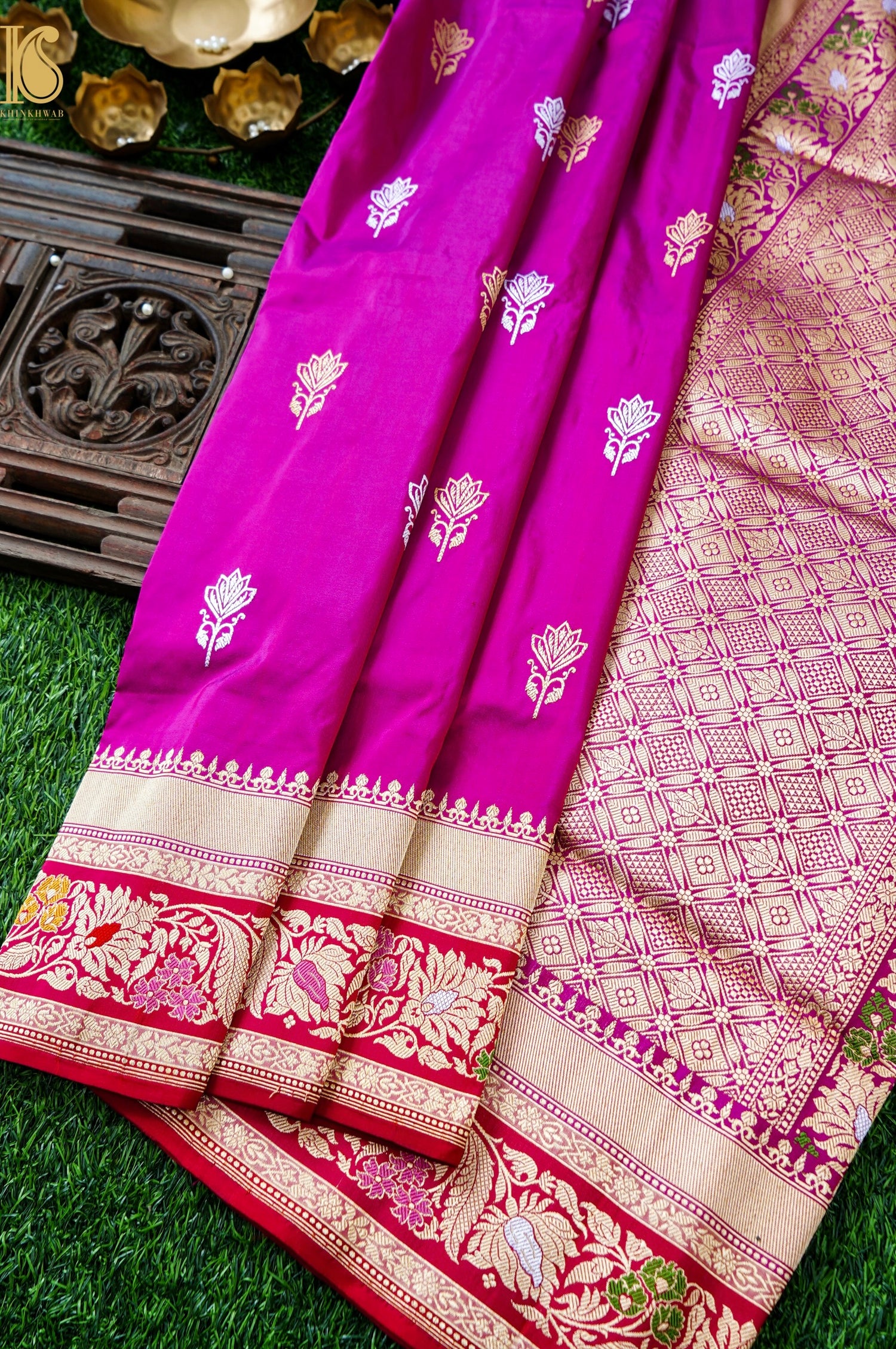 Handloom Banarasi Pure Katan Silk Kadwa Saree