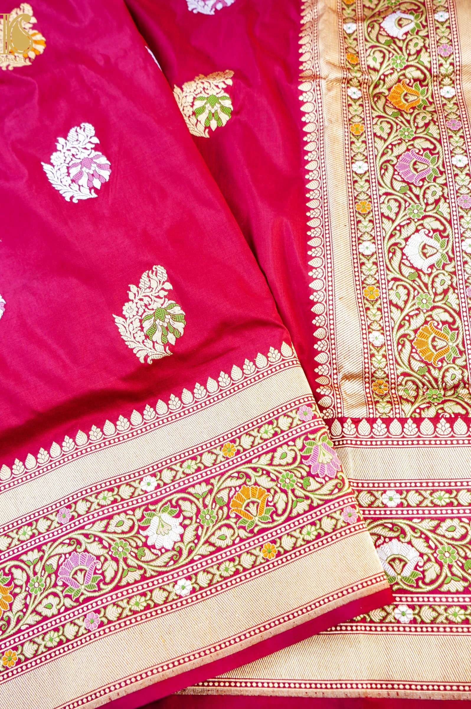 Handloom Banarasi Pure Katan Silk Kadwa Saree