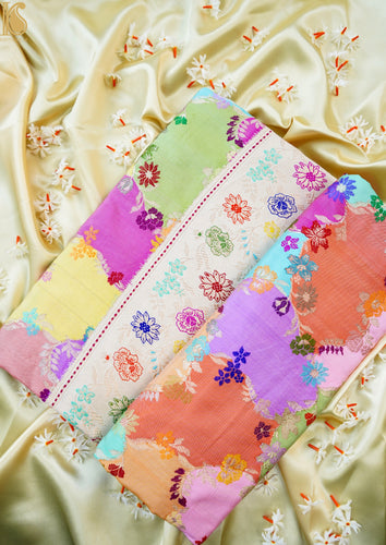 Handloom Banarasi Pure Katan Silk Dum Rangkat Kadwa Saree