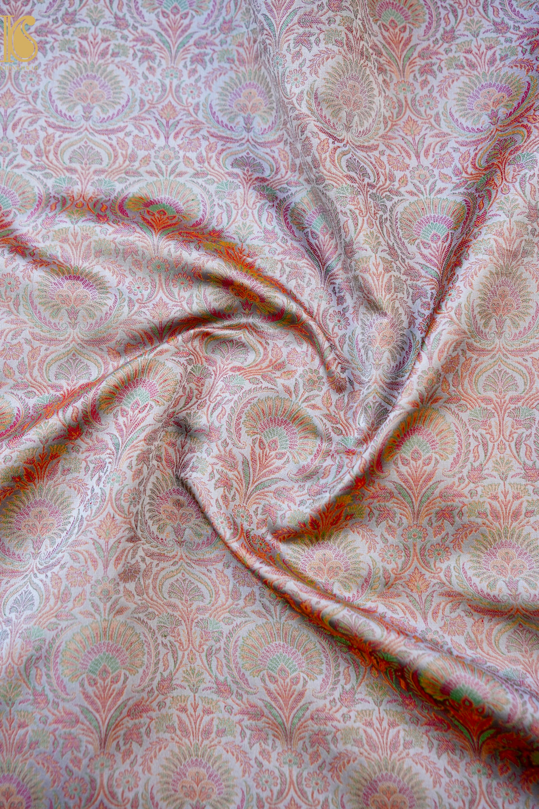 Handloom Banarasi Neelkanthi Tanchoi Silk Fabric