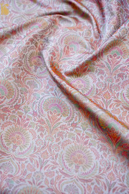 Handloom Banarasi Neelkanthi Tanchoi Silk Fabric