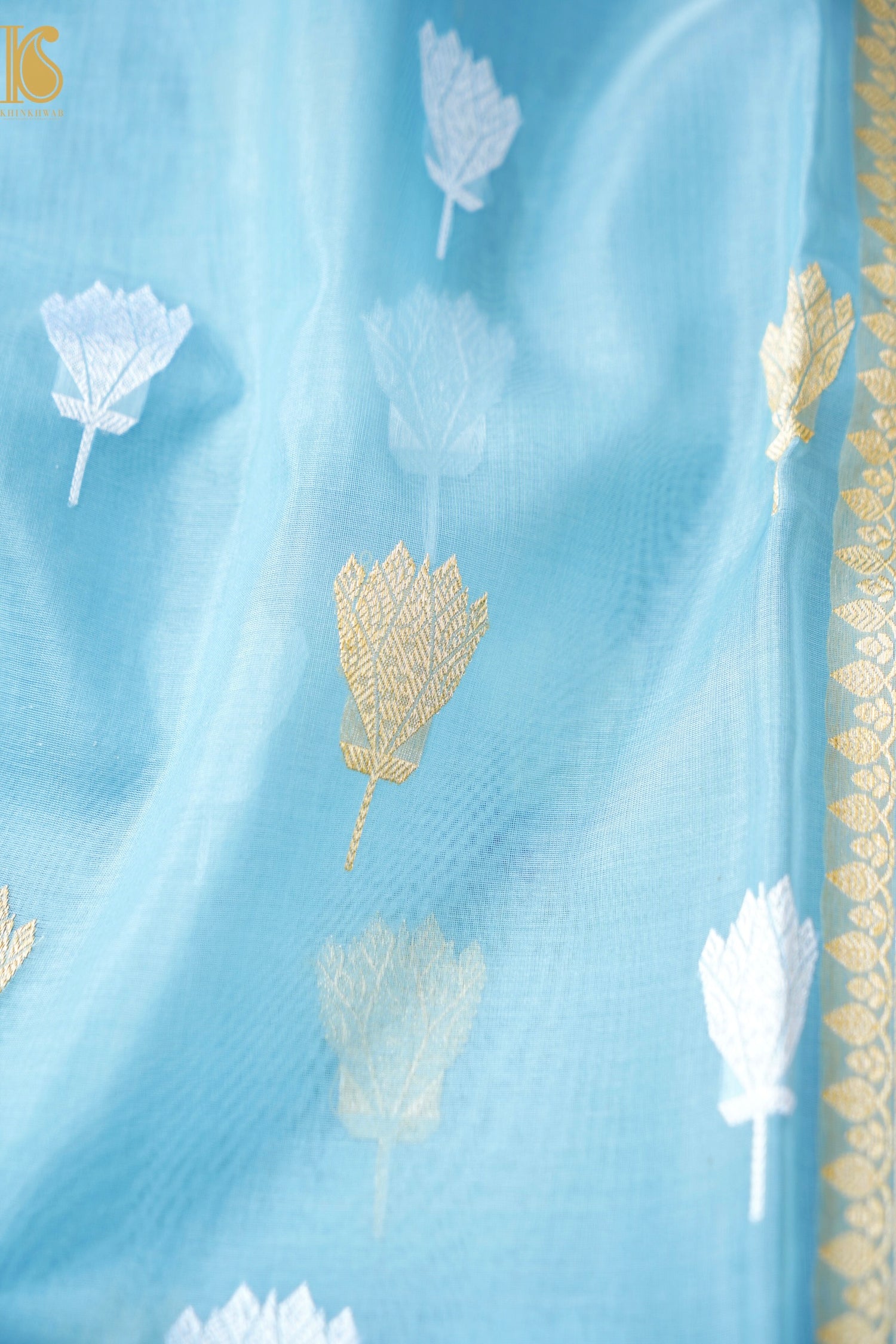 Kora Handloom Banarasi Saree with Meena Border