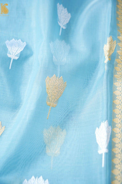 Kora Handloom Banarasi Saree with Meena Border