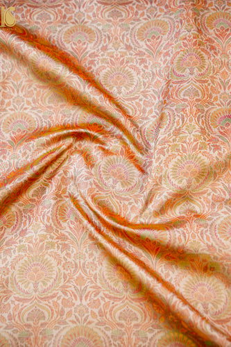 Handloom Banarasi Neelkanthi Tanchoi Silk Fabric