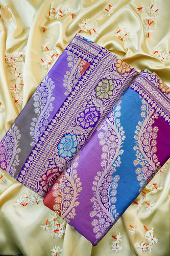 Handloom Banarasi Pure Katan Silk Rangkat Kadwa Saree