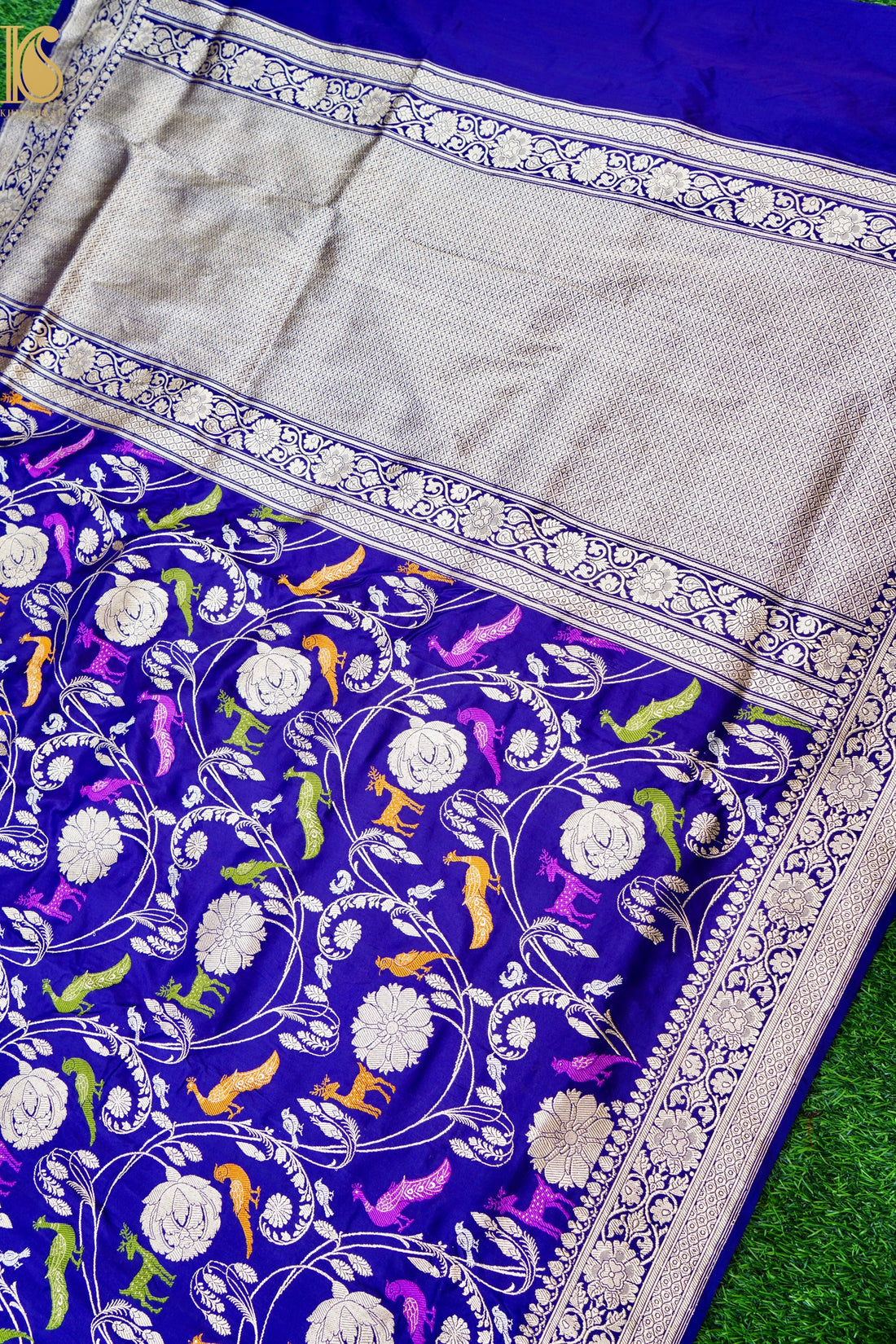 Handwoven Banarasi Katan Silk Kadwa Shikargah Saree