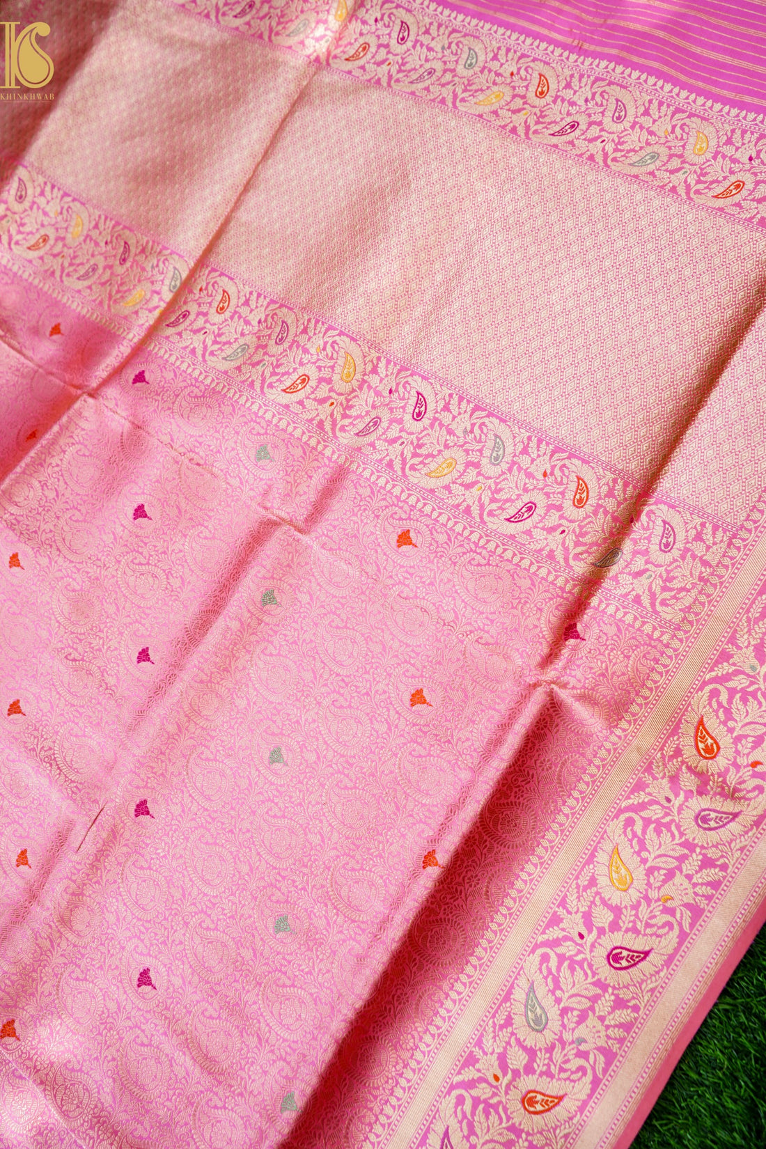 Handloom Banarasi Katan Silk Zari Tanchoi Saree