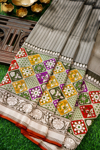 Handloom Banarasi Silk Meena Brocade Saree