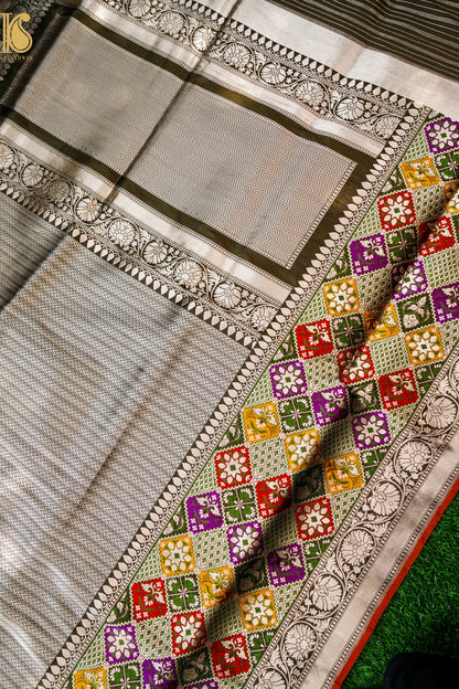 Handloom Banarasi Silk Meena Brocade Saree
