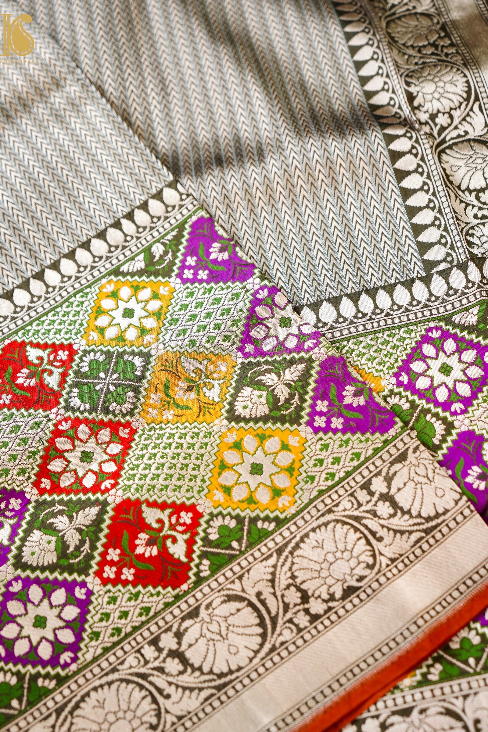 Handloom Banarasi Silk Meena Brocade Saree