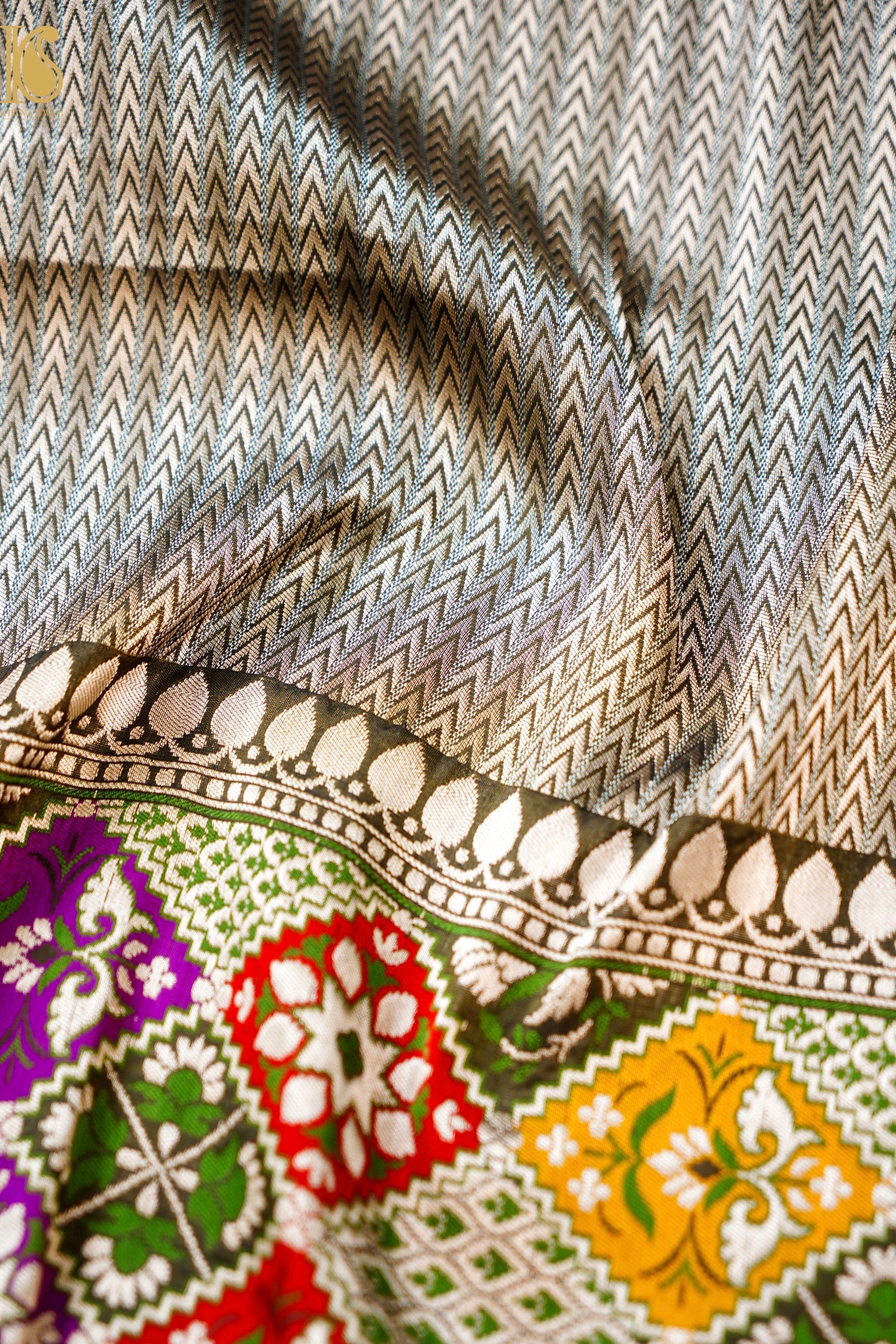 Handloom Banarasi Silk Meena Brocade Saree