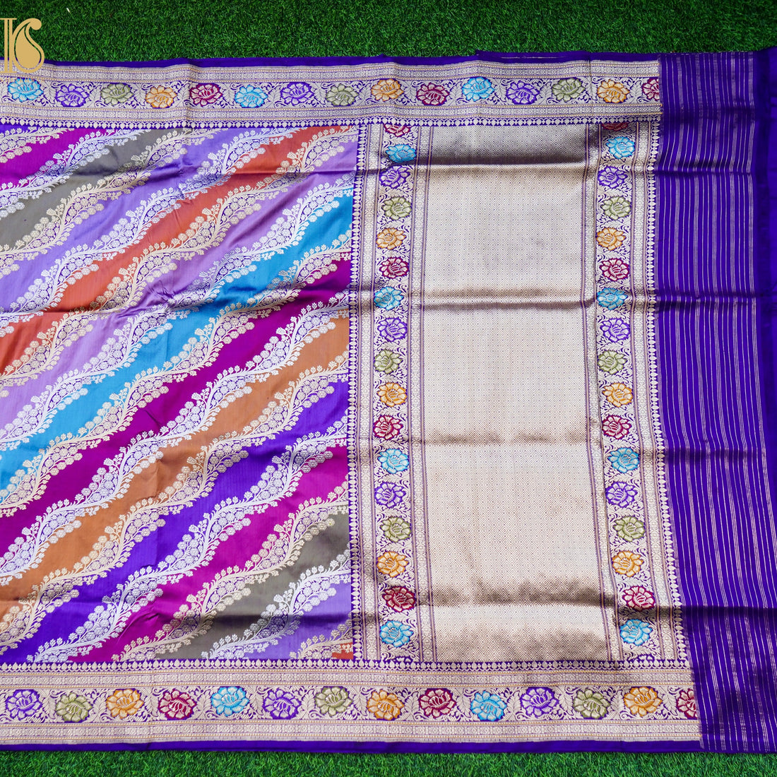 Handloom Banarasi Pure Katan Silk Rangkat Kadwa Saree